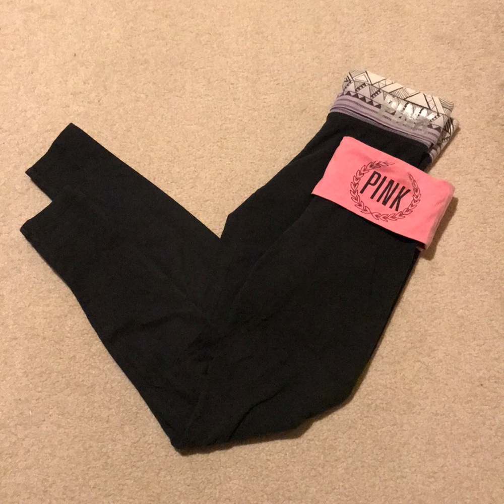 SET OF TWO VS PINK LEGGINGS